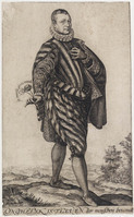 KG 02343
<br/>
Portret van man met bloemen in hand
<br/>
<em>Goltzius, Hendrick (1558-1617)</em>